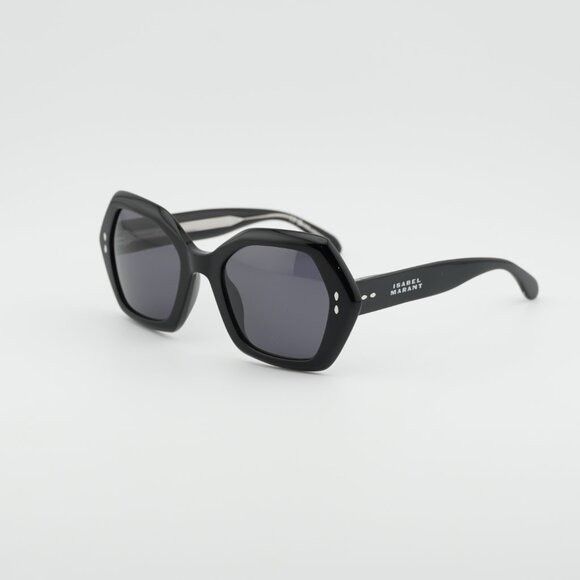 Isabel Marant IM 0107/G/S 0807 IR Sunglasses Black Geometric Frame, Grey Lenses Isabel Marant IM 0107/G/S 807 IR Sunglasses Black - eye-oo.com main image 3