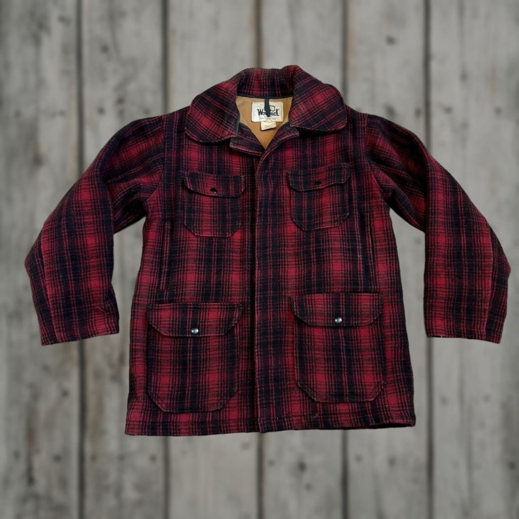 Vintage VINTAGE Woolrich Hunting Coat Jacket - 40 Red Plaid Wool Mackinaw Size US XXS / EU 40 - 1 Thumbnail