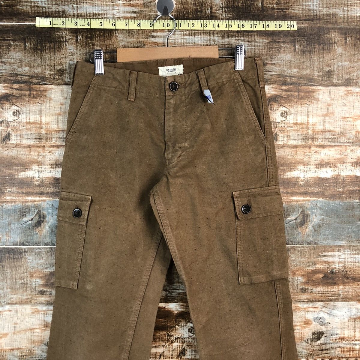 Japanese Brand Domingo Co Brown Cargo Multipocket Pants #A2437 Size US 27 - 4 Thumbnail