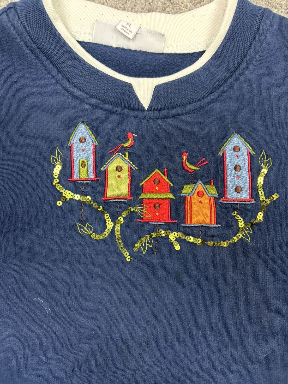 Vintage Y2k grandma birdhouse sweater Size US L / EU 52-54 / 3 - 3 Thumbnail