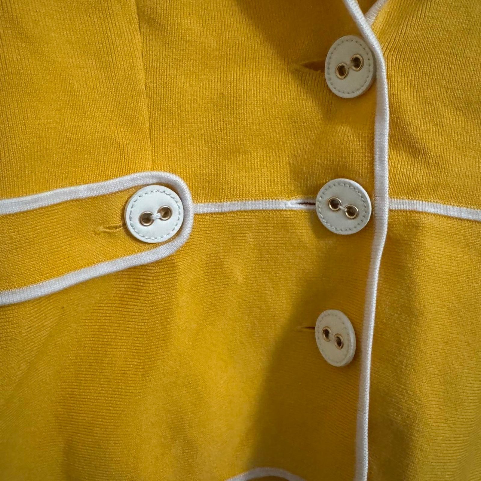 Jones New York Jones New York Yellow Piped Soft Blazer Dark Academia Preppy Size S / US 4 / IT 40 - 5 Thumbnail