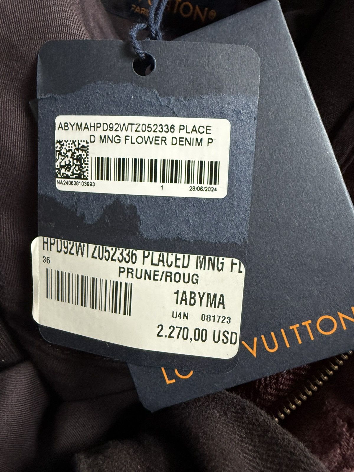 Louis Vuitton FLOWER MONOGRAM BAGGY JEANS Size US 36 / EU 52 - 7 Thumbnail