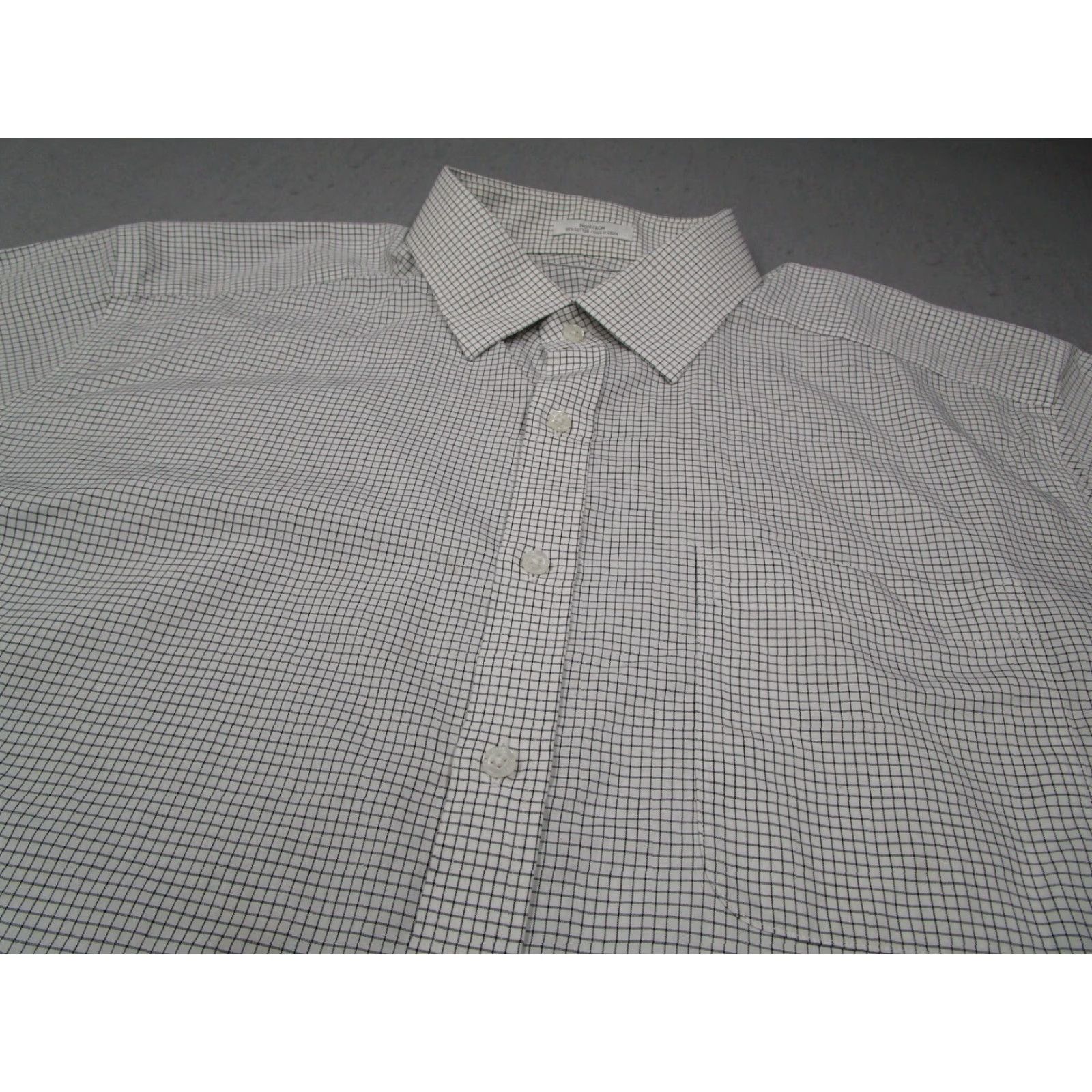 Enro ENRO Dress Shirt Mens 18 34 Gray Button Up Long Sleeve Casual Workwear Travel Size US S / EU 44-46 / 1 - 2 Thumbnail