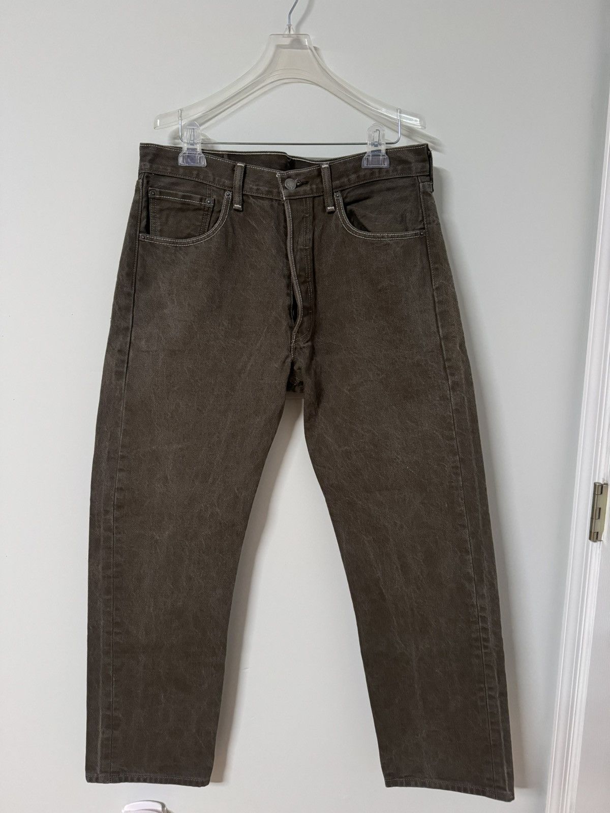 Levi's Vintage Clothing Vintage Levi 501 olive Size US 33 - 1 Thumbnail