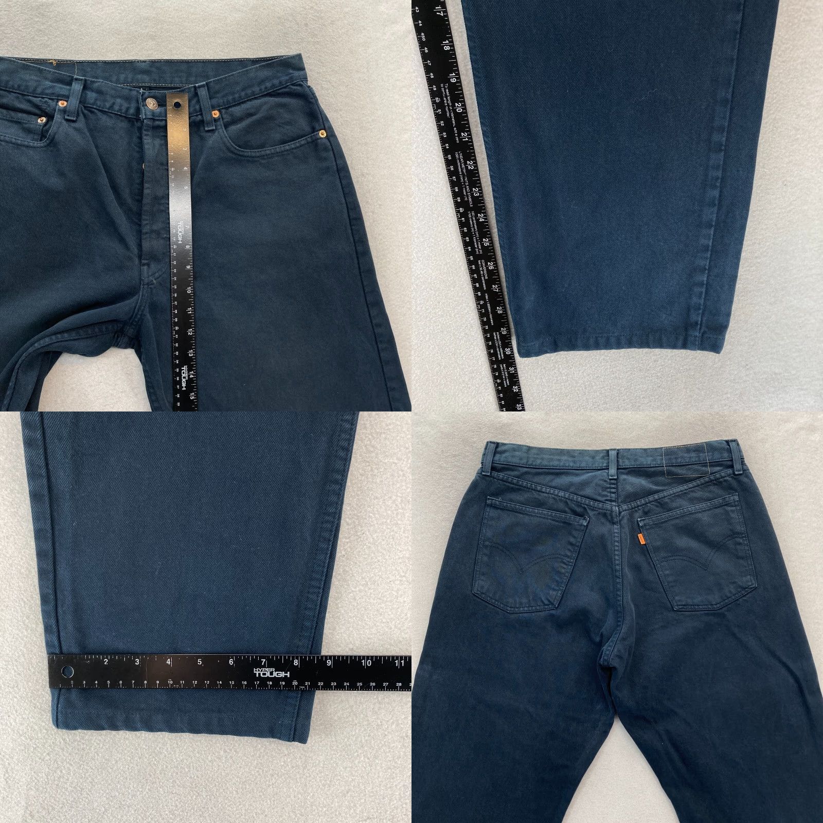 Levi's VINTAGE Levi's 501 Jeans Mens 36x30 Straight Blue Denim Button Fly Orange Tab Jeans Mens 501 Series Cowboy Grunge Rock 30in Inseam Mens Size US 36 / EU 52 - 9 Thumbnail