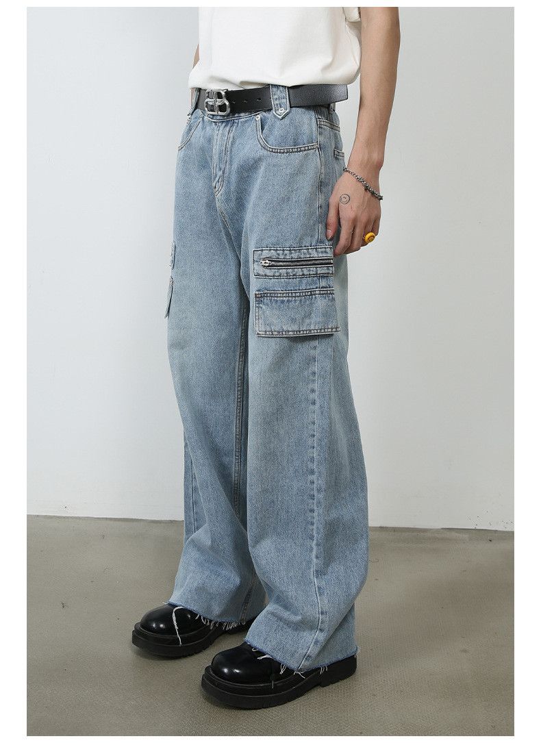 Japanese Brand × Jean Men's high street straight wide-leg workwear jeans Size US 32 / EU 48 - 3 Thumbnail