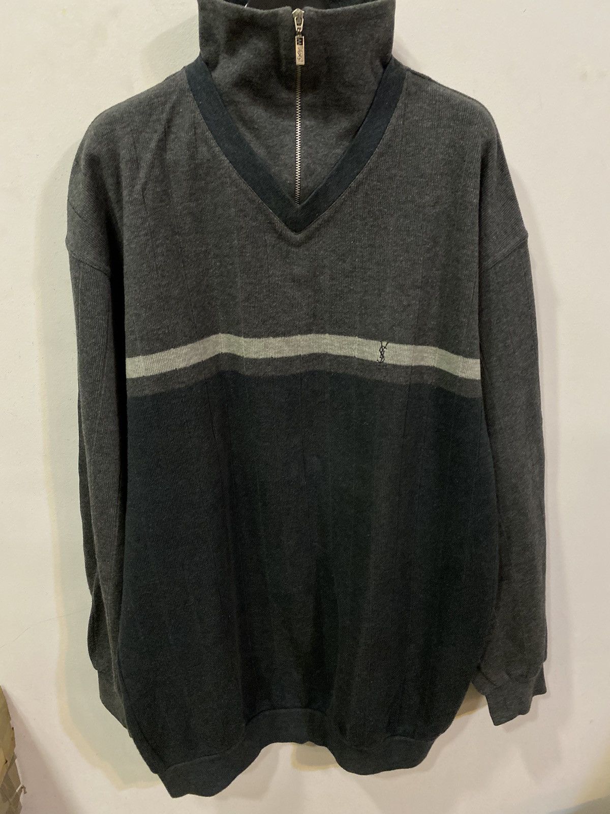 90’s YSL Sweatshirt 1/4 Zip YSL Sweater Old Money