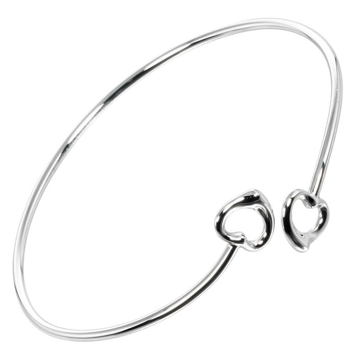 Tiffany & Co. Double Hook Eye Loop Bangle Bracelet 925