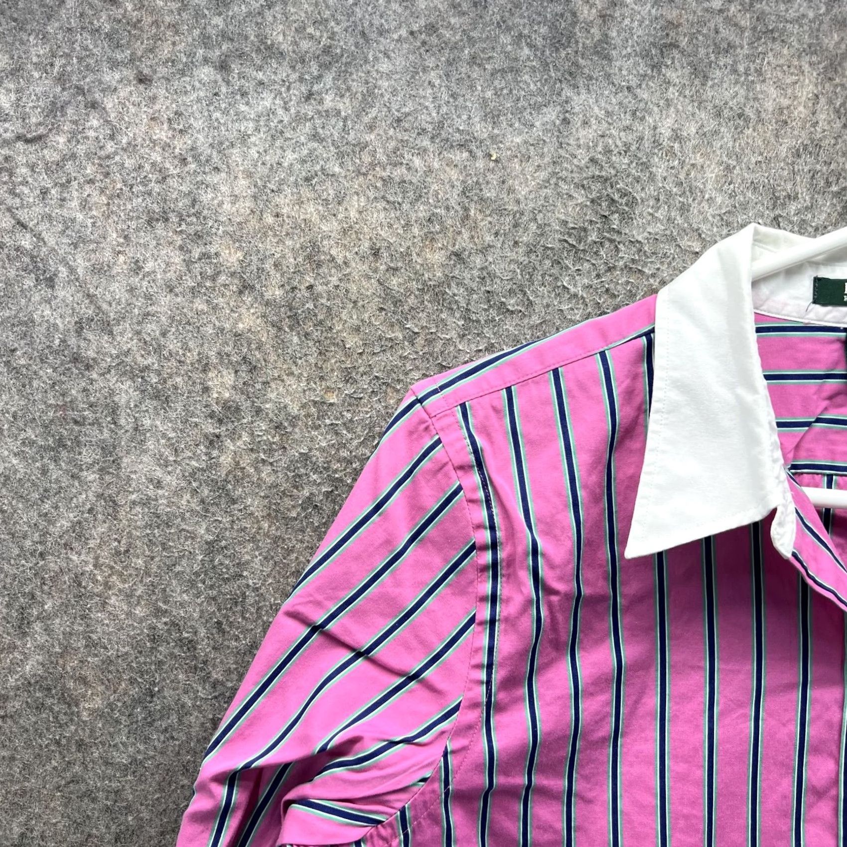 Ralph Lauren Lauren Ralph Lauren Shirt Womens Medium Pink Stripe Button Front 3/4 Sleeve Top Size M / US 6-8 / IT 42-44 - 6 Thumbnail