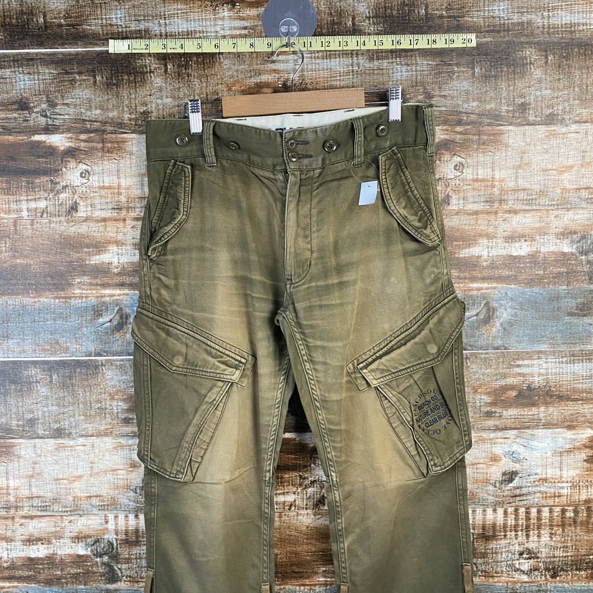 Japanese Brand DL Back Sound Green Cargo Multipocket Pants #C955 Size US 30 / EU 46 - 2 Thumbnail