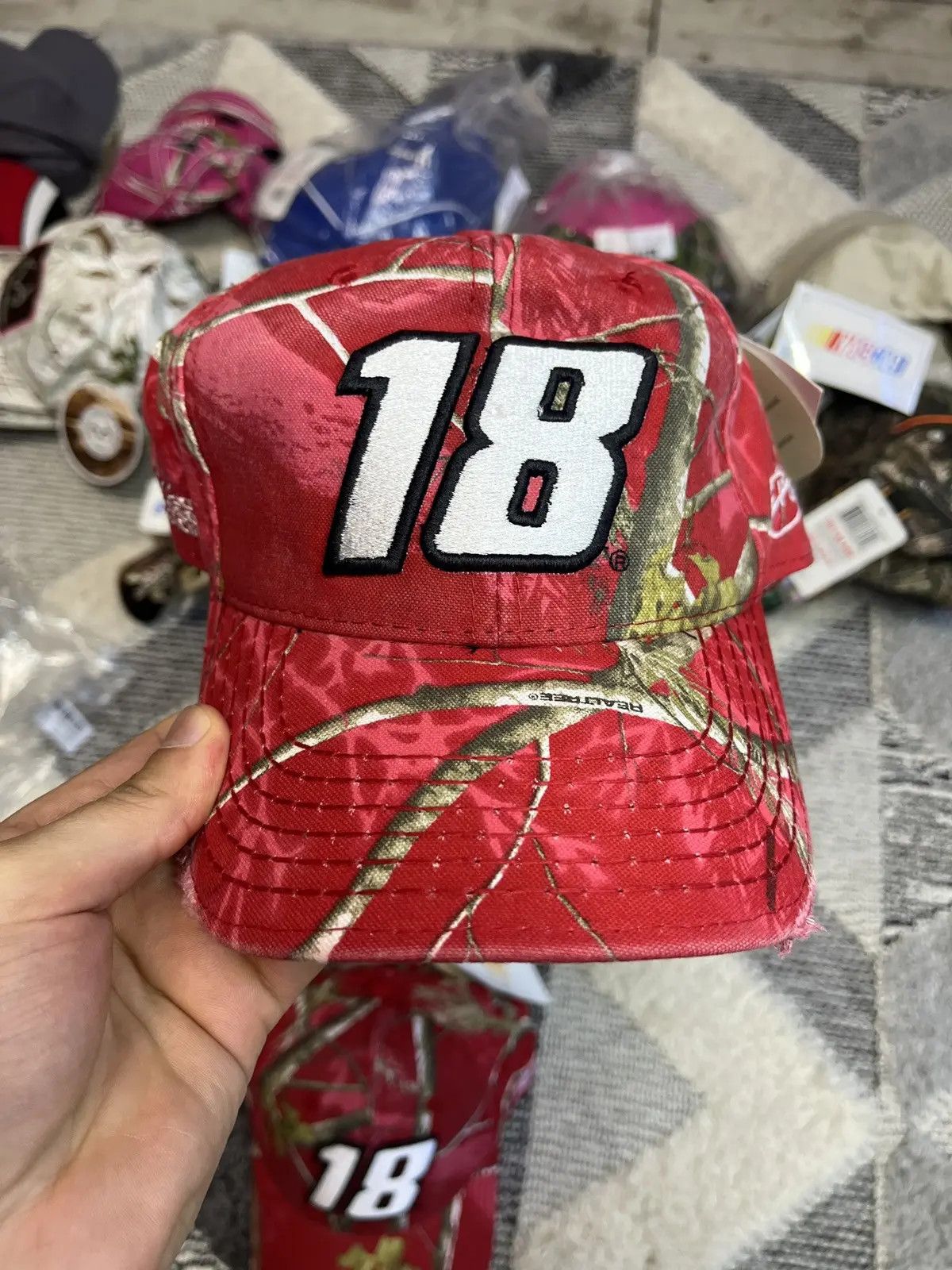 NASCAR Vintage NASCAR Red Camo Racing Hat Realtree Cap Size ONE SIZE - 1 Thumbnail