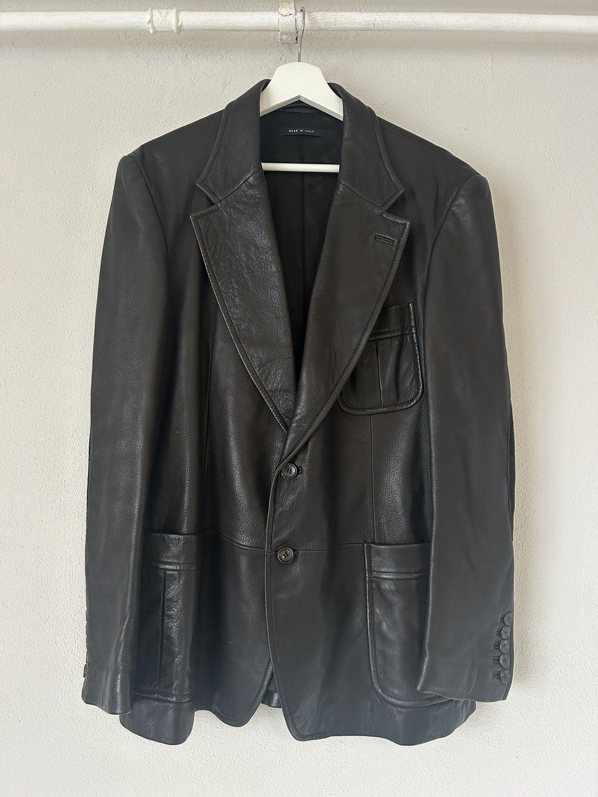 Gucci Gucci Leather Blazer - Tom Ford Era Size US M / EU 48-50 / 2 - 1 Thumbnail
