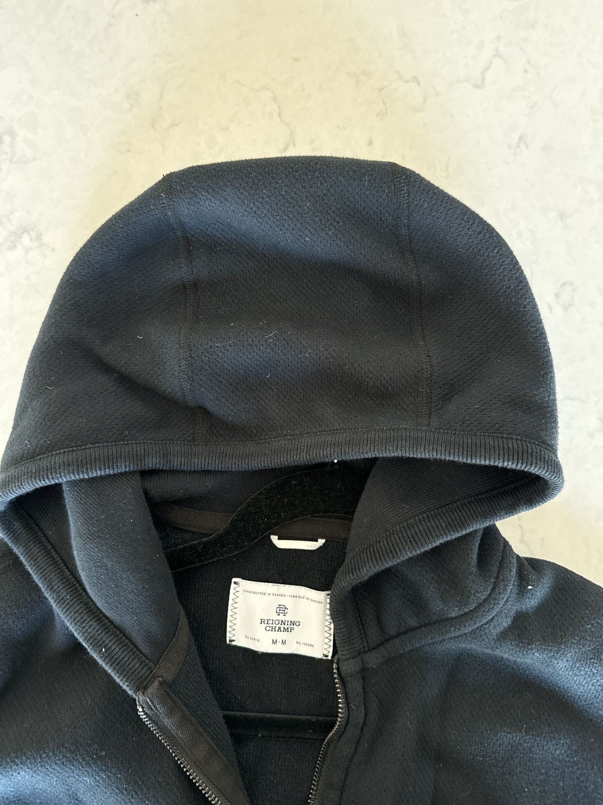 Reigning Champ Reigning Champ Double Mesh Cotton Hoodie - Black M Size US M / EU 48-50 / 2 - 3 Thumbnail