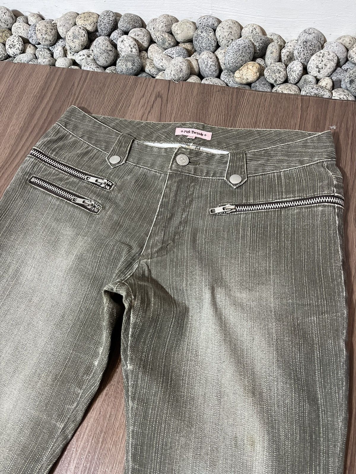 Tornado Mart Pink Tornado Multizipper Butterfly Flare Low-rise Jean Size US 30 / EU 46 - 8 Thumbnail