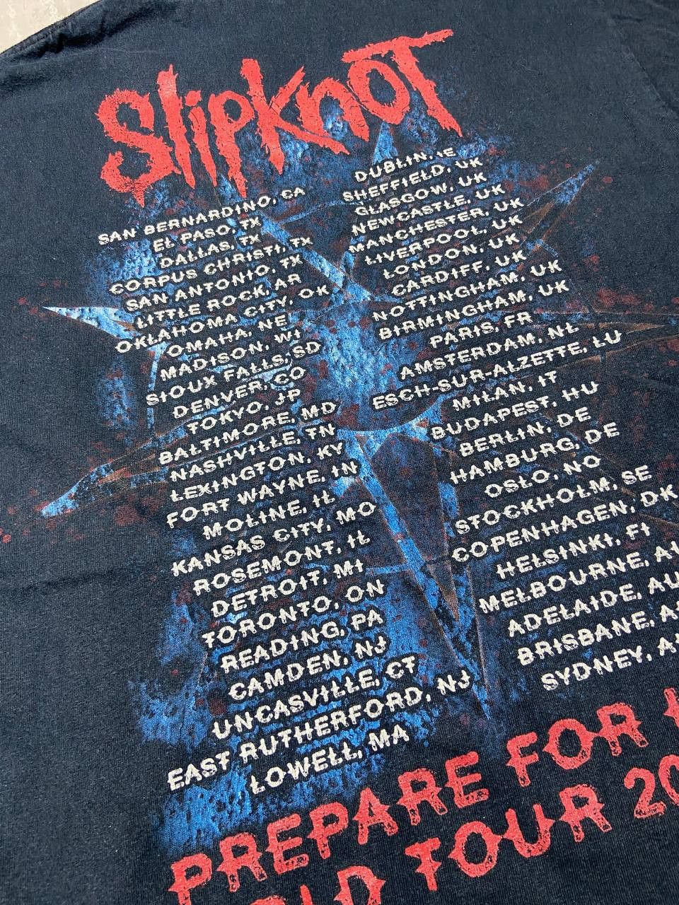 Band Tees × Vintage Vintage Slipknot 2014 World Tour Faded T-shirt Tee M Size US M / EU 48-50 / 2 - 11 Thumbnail