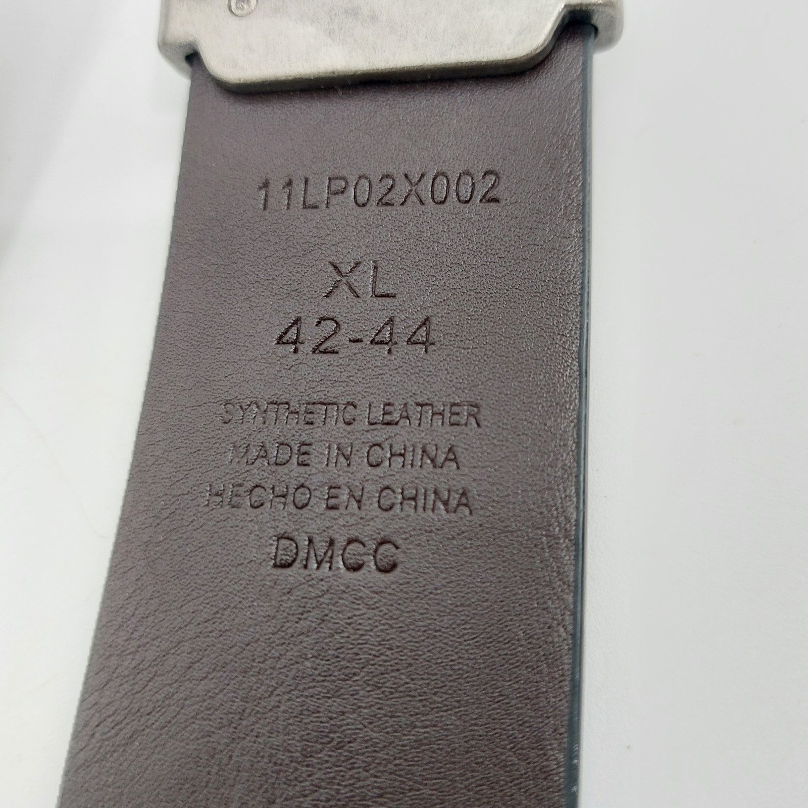 Levi's Levis Belt Black Brown Silver Tone Buckle 42-44 XL Men's Size 42 - 5 Thumbnail