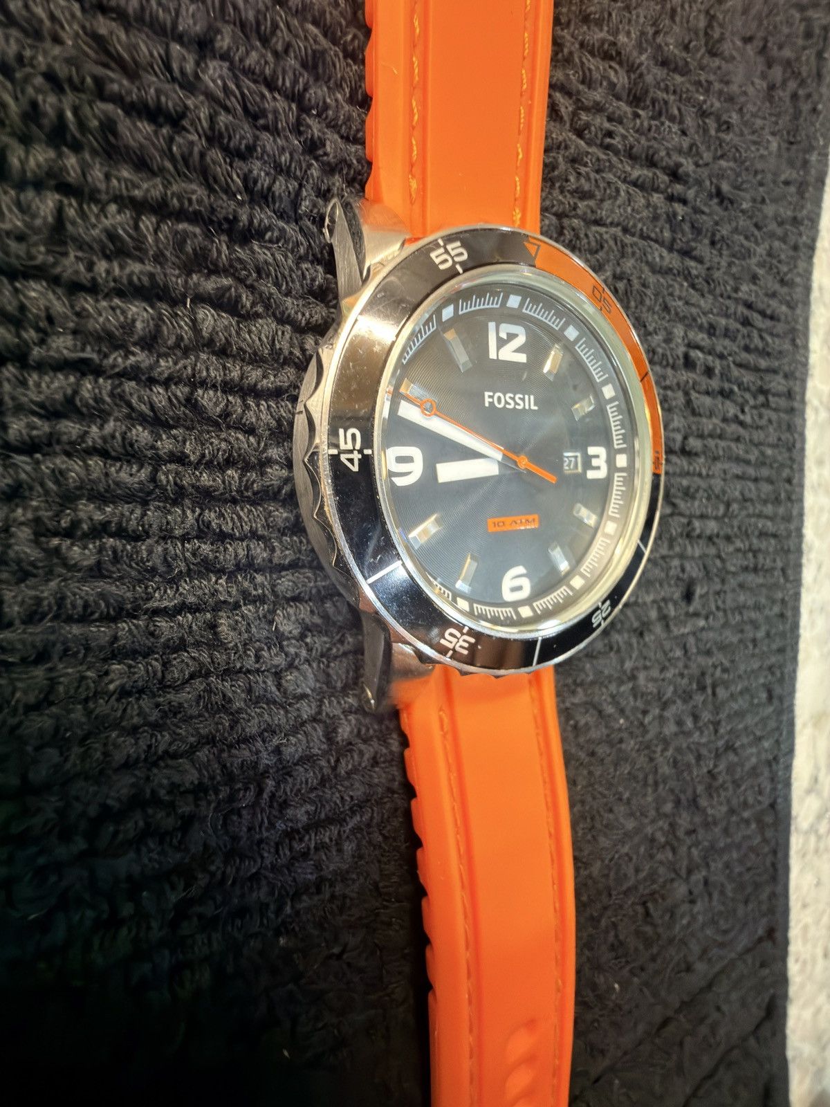 Fossil Fossil 10 ATM Diver – Blaze Orange Strap Size ONE SIZE - 3 Thumbnail