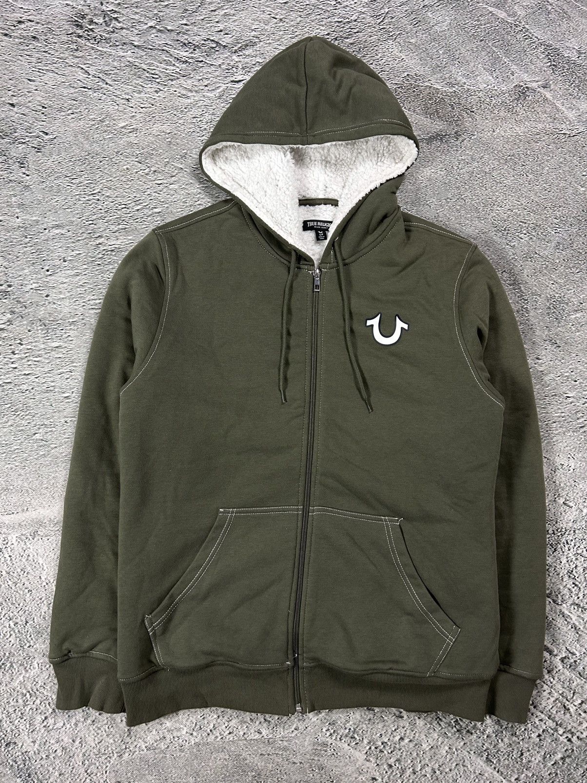 True Religion True Religion zip hoodie big logo vintage sherpa green Y2K Size US L / EU 52-54 / 3 - 1 Thumbnail