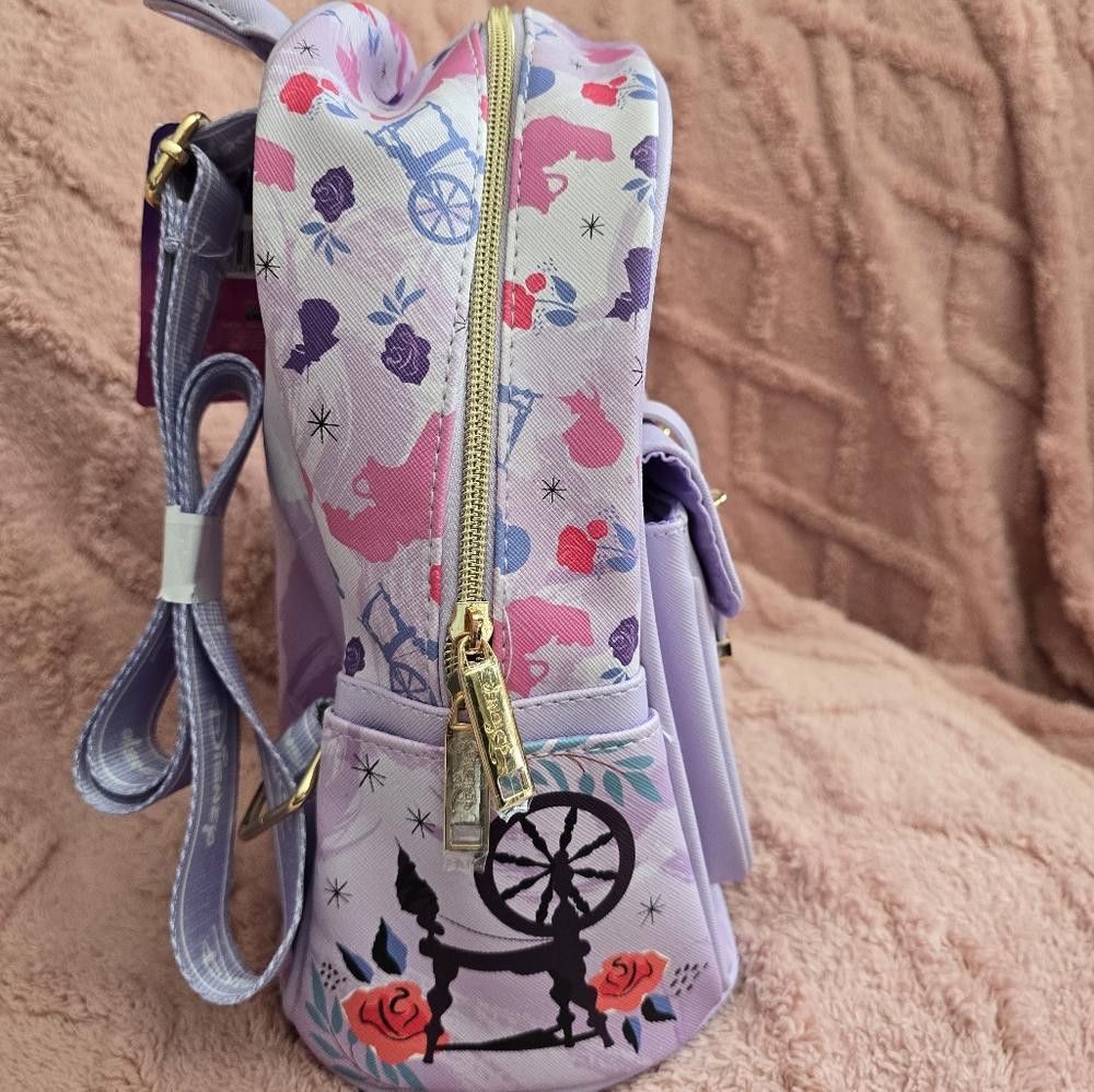 Disney Disney Sleeping Beauty 11 Inch Vegan Leather Mini Backpack Size ONE SIZE - 6 Thumbnail