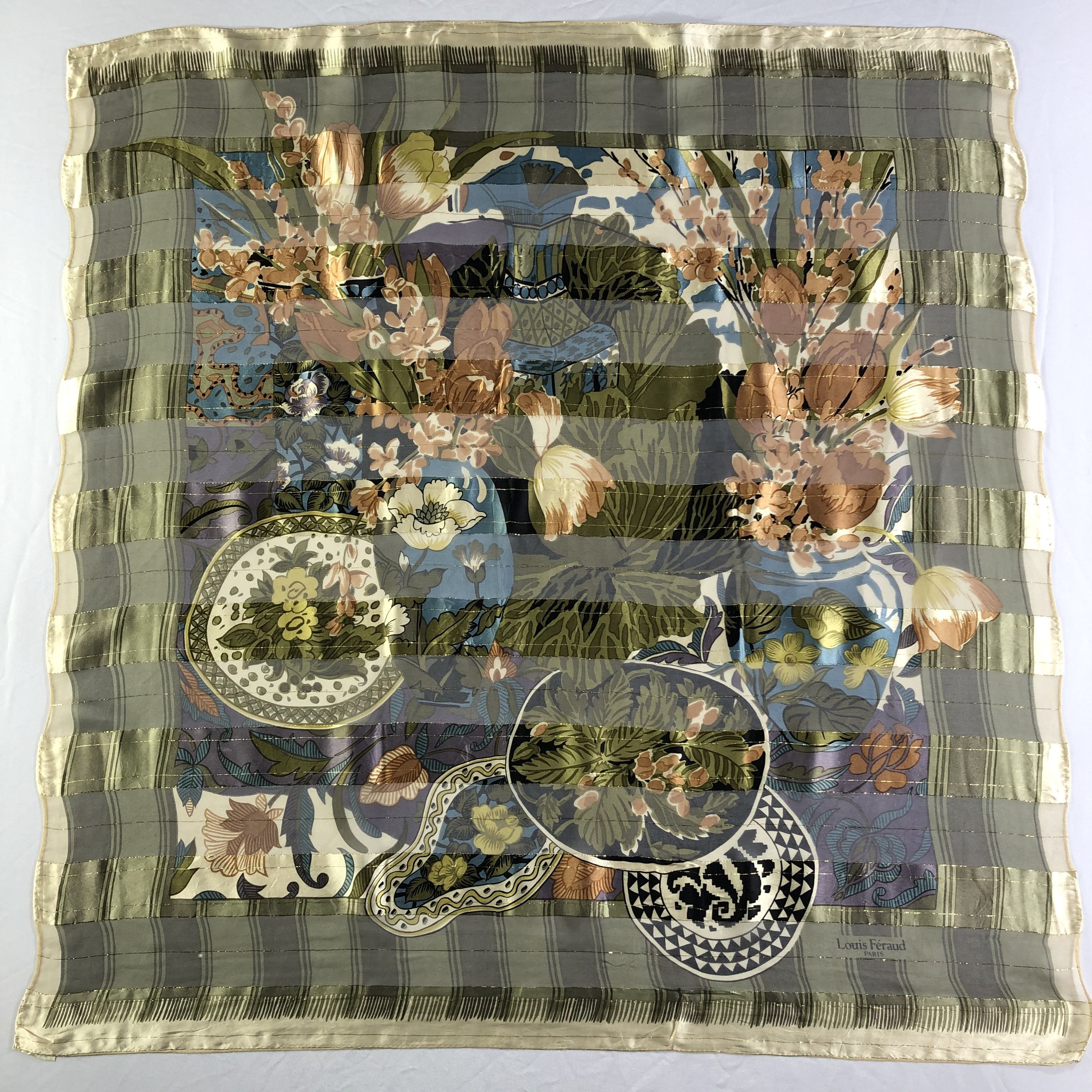 Louis Feraud × Vintage Vintage Louis Feruad Silk Scarf Size ONE SIZE - 2 Thumbnail