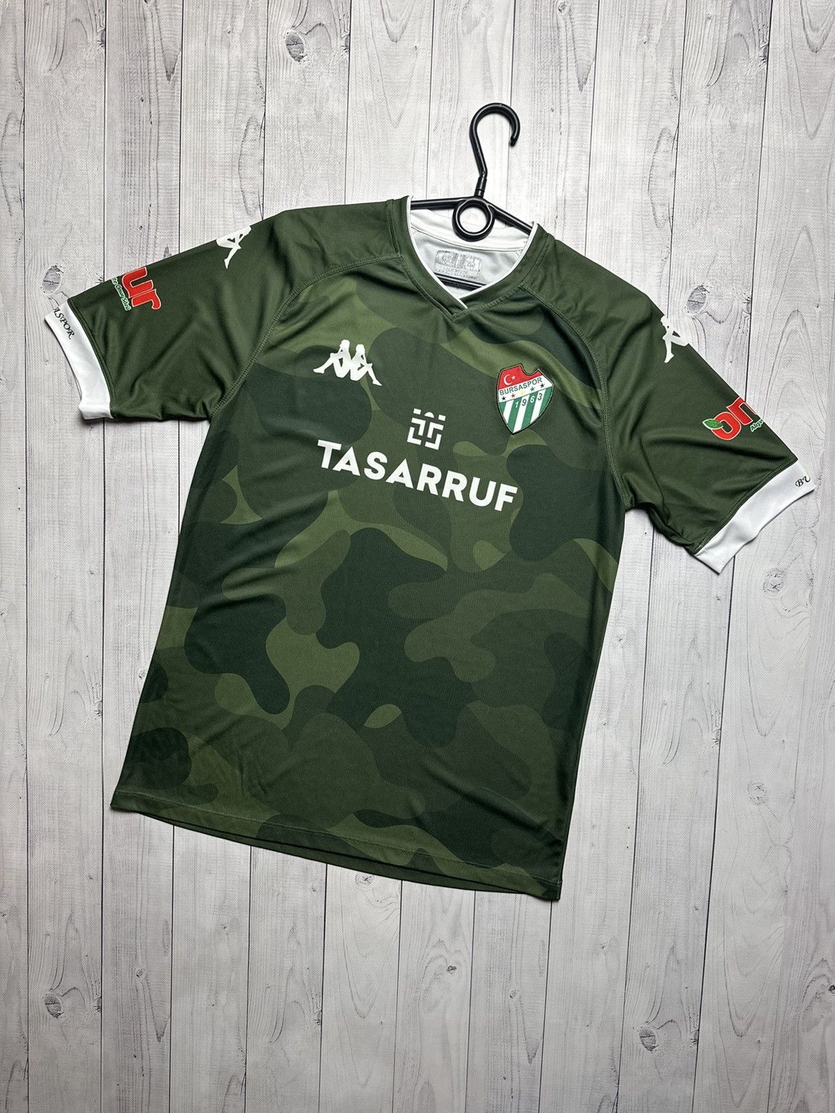 Vintage kappa Bursaspor soccer jersey size M green Camo rare