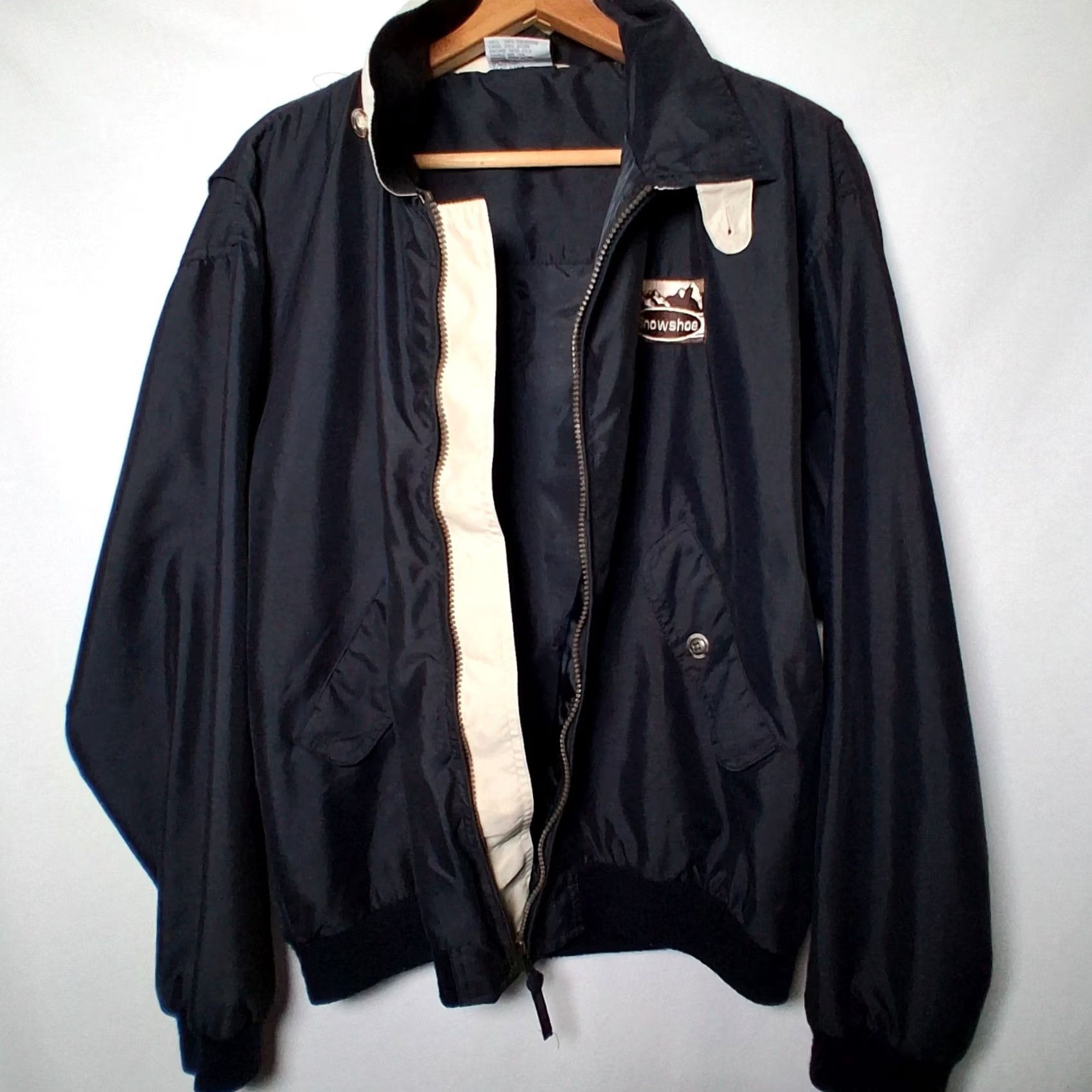 Vintage Vintage Fahrenheit Bomber Jacket Men M Black Lightweight Softshell Polyester Lined Embroidered West Virginia Ski Resort Theme Size US M / EU 48-50 / 2 - 4 Thumbnail