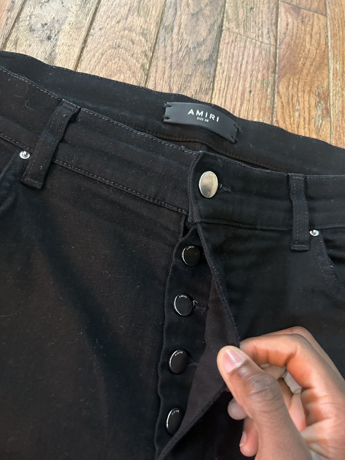 Amiri Amiri Black MX1 Distressed Skinny Jeans Size - 38 Size US 38 / EU 54 - 5 Thumbnail