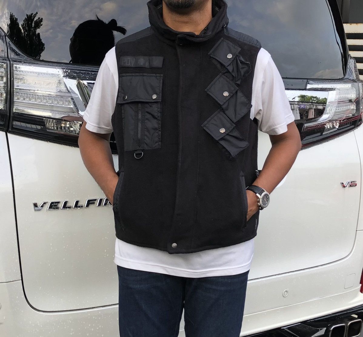 Japanese Brand P.D.W Thermolite Multi Pocket Tactical Fleece Vest Jacket Size US L / EU 52-54 / 3 - 6 Thumbnail