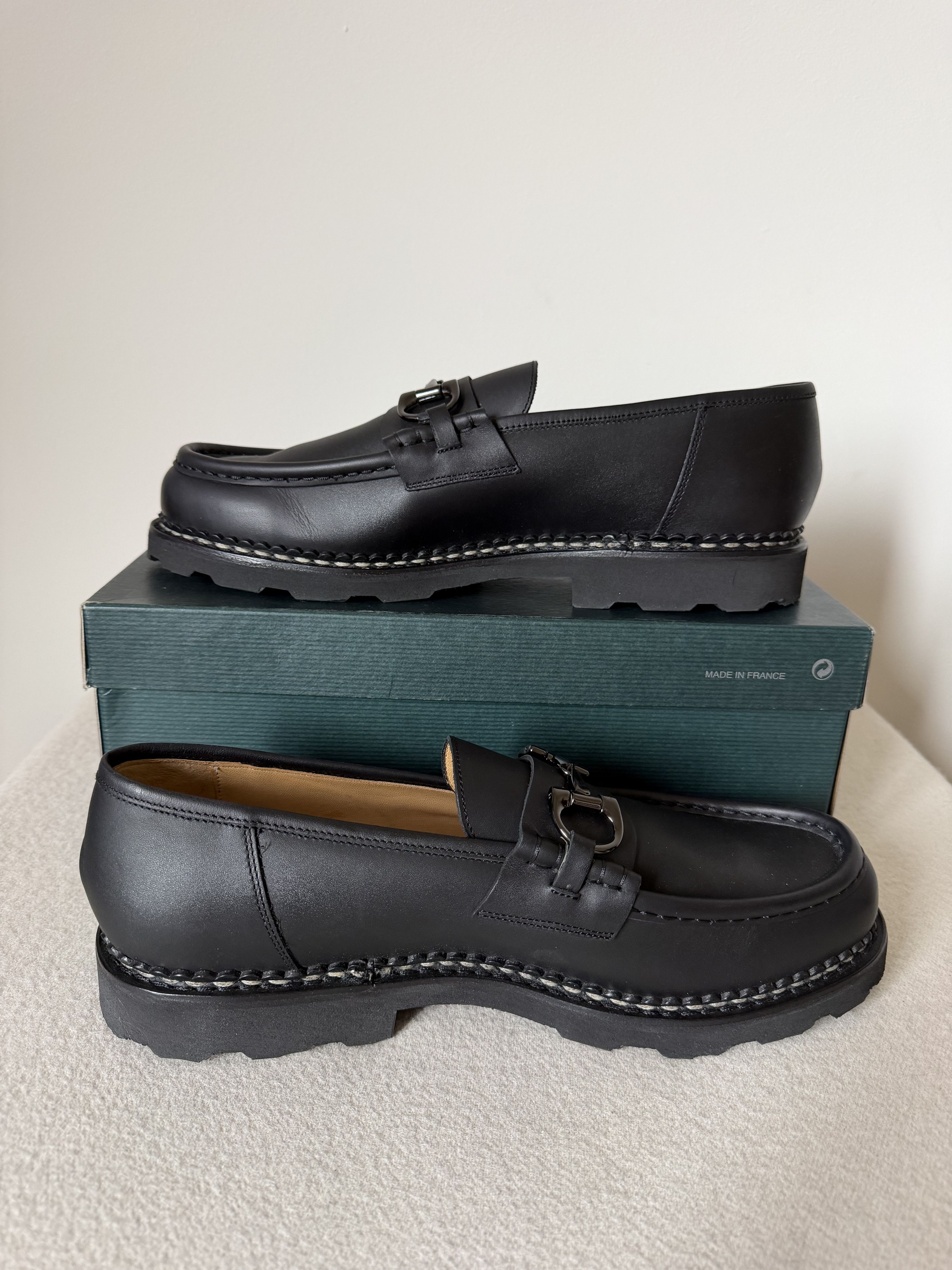 Paraboot Paraboot Reims Horsebit Loafers in Black Leather Size US 13 / EU 46 - 3 Thumbnail