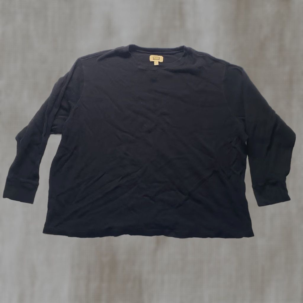 Vintage VINTAGE The Foundry Thermal Solid Black Long Sleeve Pullover Sweater Adult Mens 5XL Jacket Thermal Mens Size US XXL / EU 58 / 5 - 1 Thumbnail
