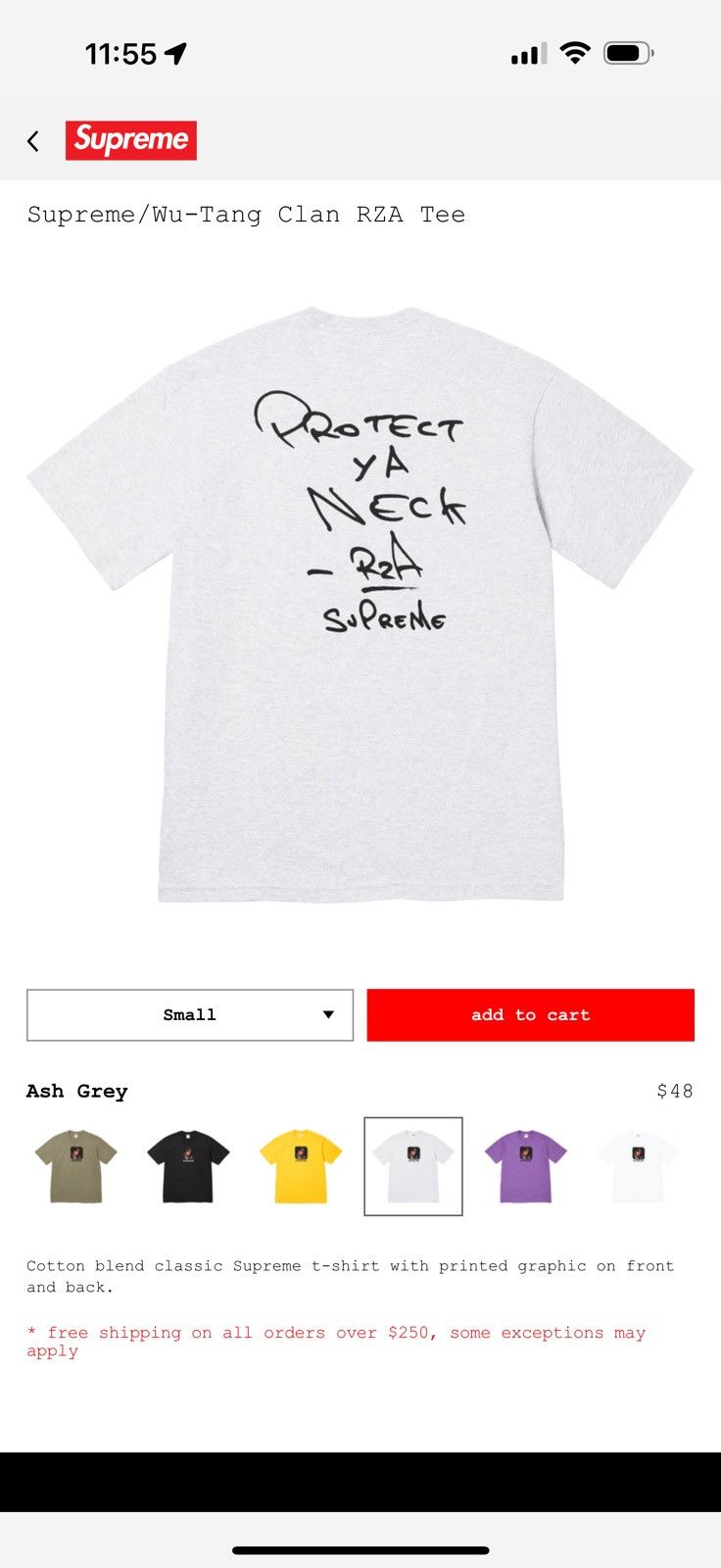 Supreme Wu Tang Clan RZA Tee Size US L / EU 52-54 / 3 - 3 Thumbnail