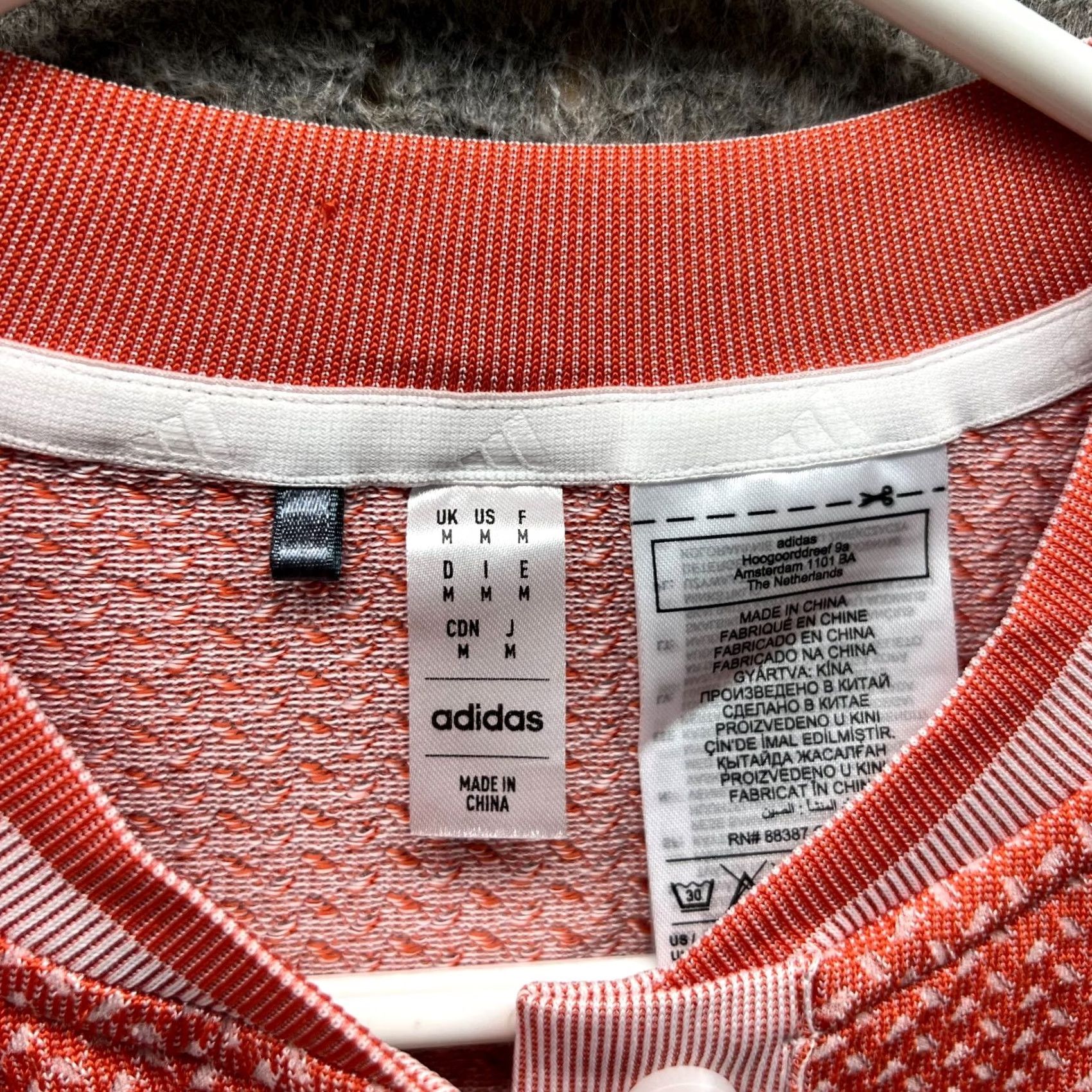 Adidas Adidas Shirt Womens Medium Polo Sleeveless Henley Primeknit Orange Heather Size M / US 6-8 / IT 42-44 - 4 Thumbnail