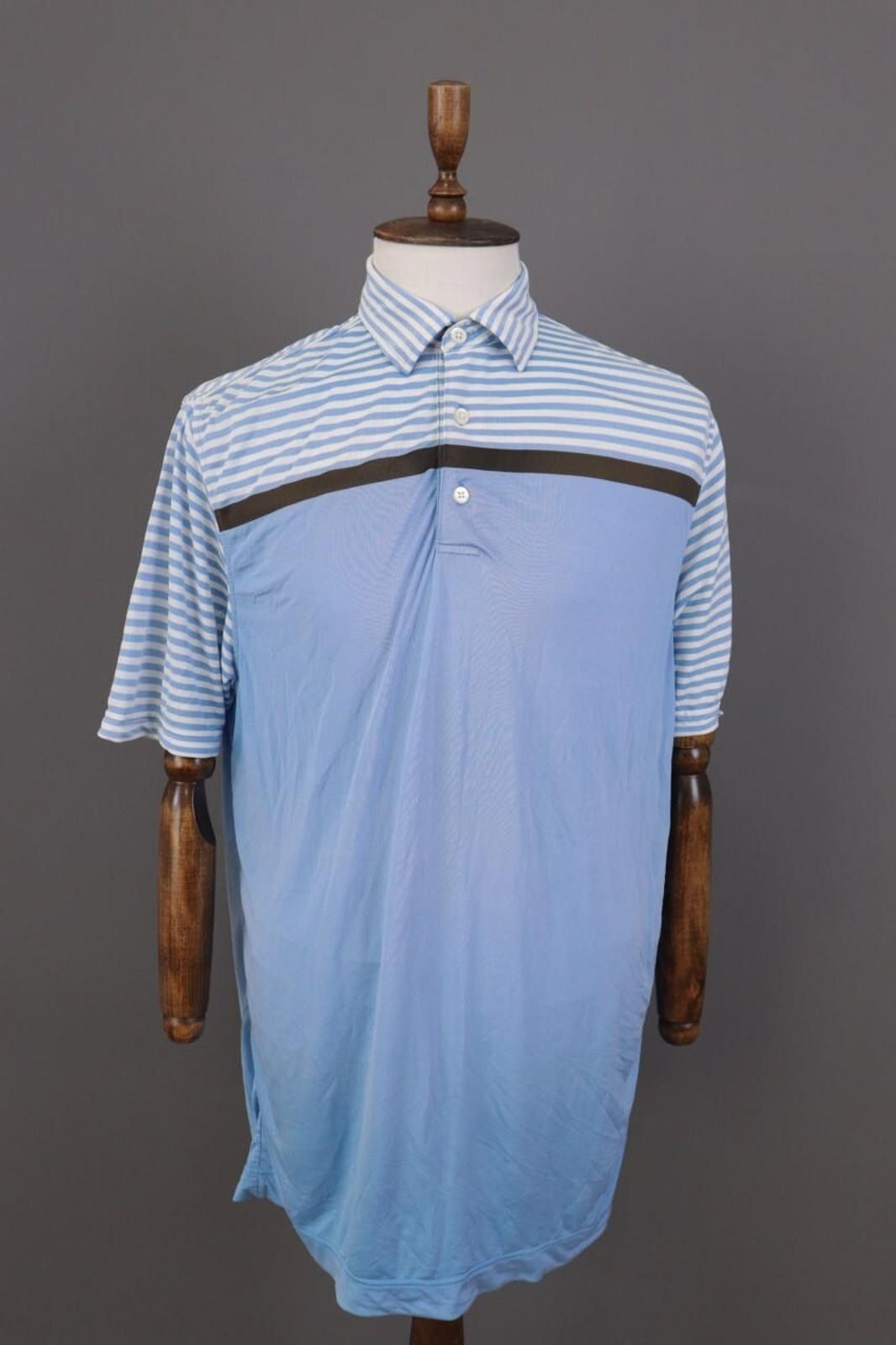 Fjallraven FJ FootJoy Athletic Fit Blue Striped Golf Polo Shirt Size L Size US L / EU 52-54 / 3 - 1 Thumbnail