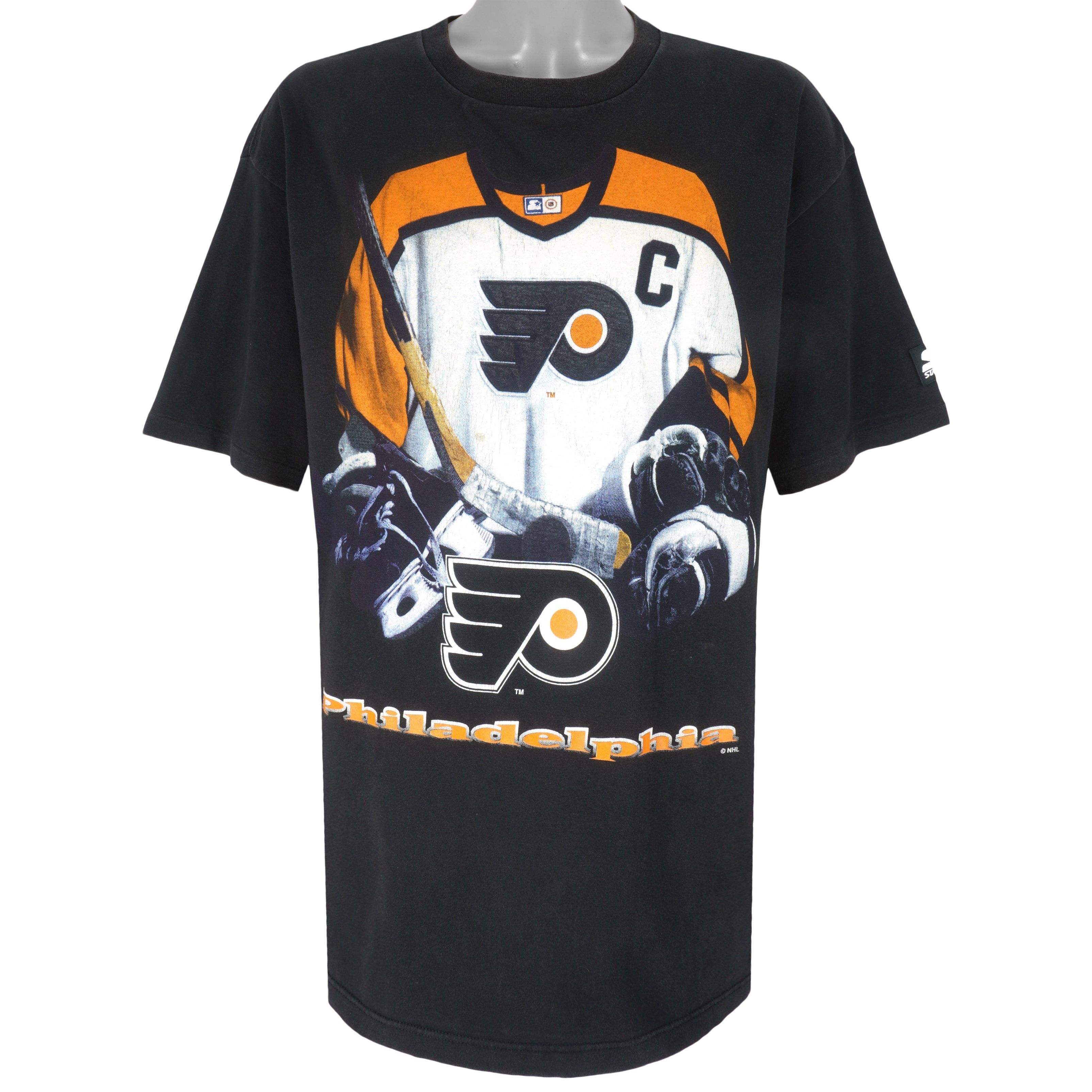 Starter Philadelphia Flyers Big Logo T-Shirt 1990s Size US XL / EU 56 / 4 - 1 Thumbnail