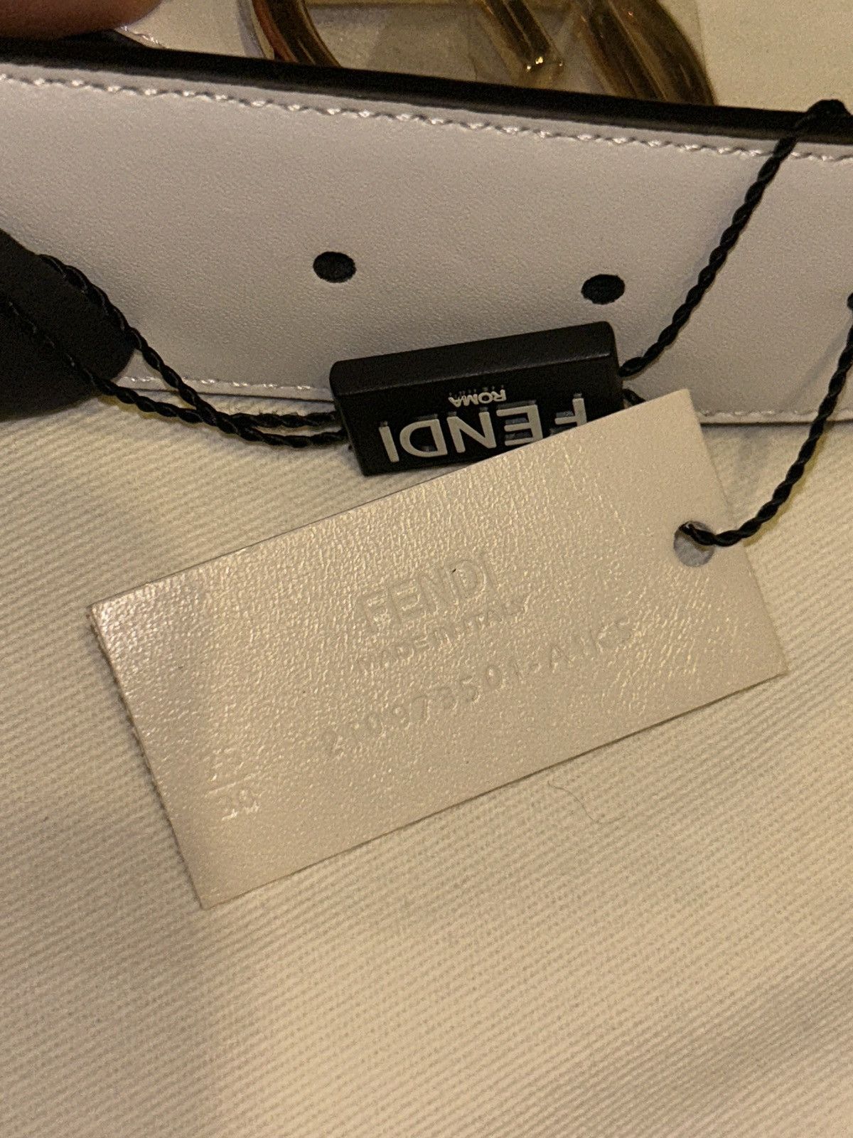 Fendi Fendi F Is Fendi Brown White Calf Leather Double Side Belt Size ONE SIZE - 5 Thumbnail