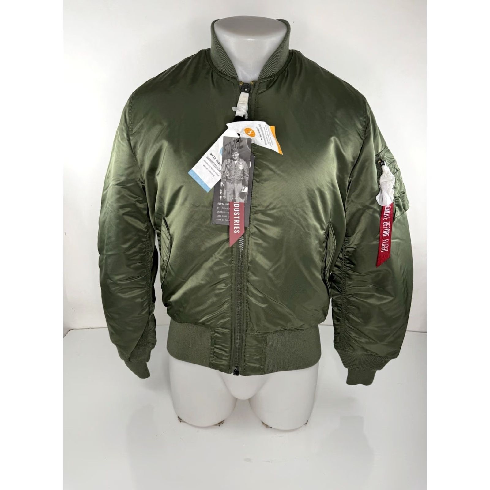 Alpha Industries ALPHA INDUSTRIES MA-1 Reversible Jacket Mens S Green Nike? Size US S / EU 44-46 / 1 - 2 Thumbnail