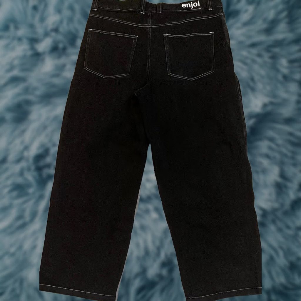 Enjoi VINTAGE Enjoi Skateboards Baggy Jeans 38 Black Denim Distressed 90s Y2K Grunge Skater Mens Jeans Size US 38 / EU 54 - 1 Thumbnail