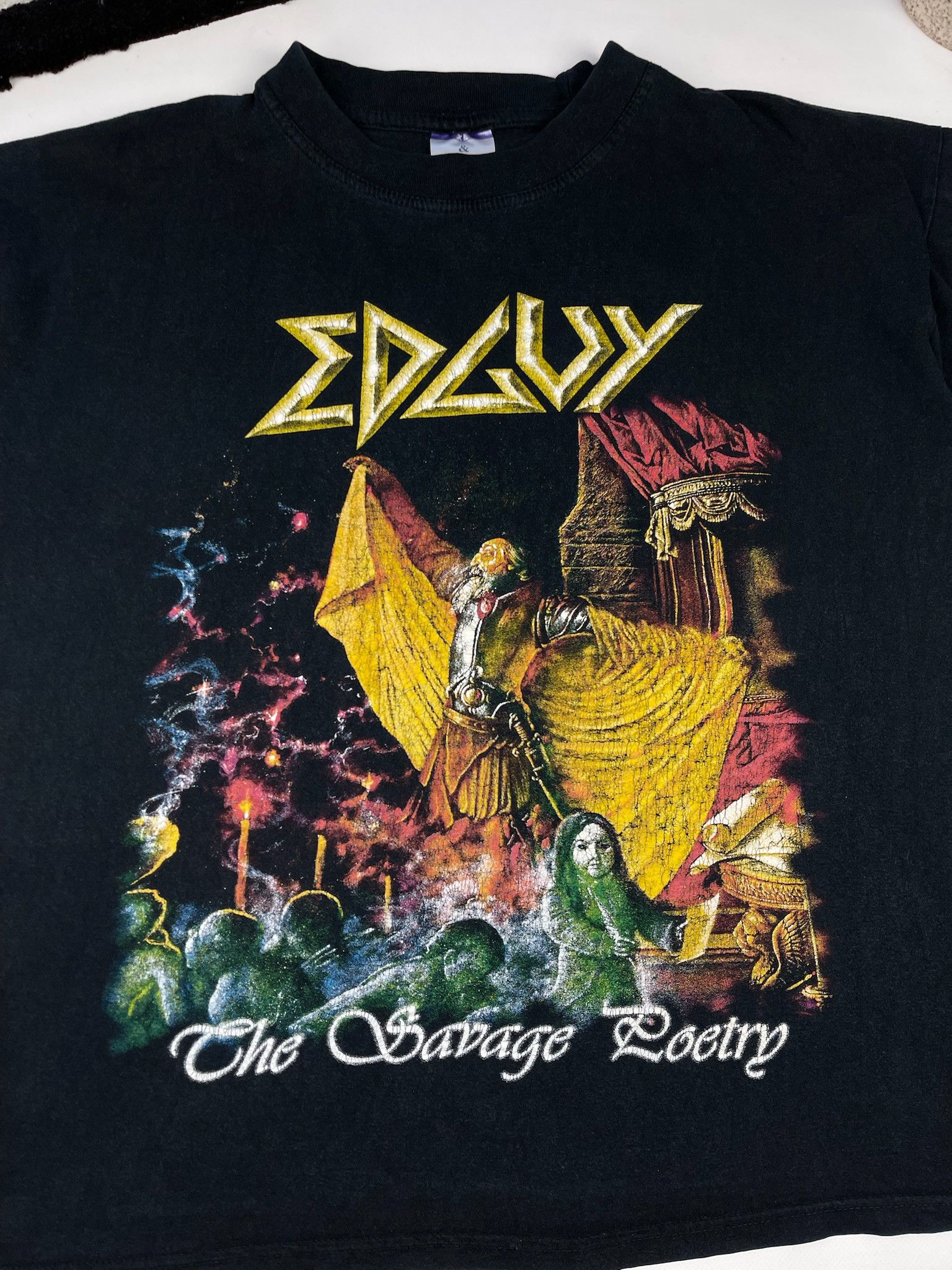 Band Tees Vintage Edguy Tour Metal Band Tshirt 90s Size US XL / EU 56 / 4 - 4 Thumbnail
