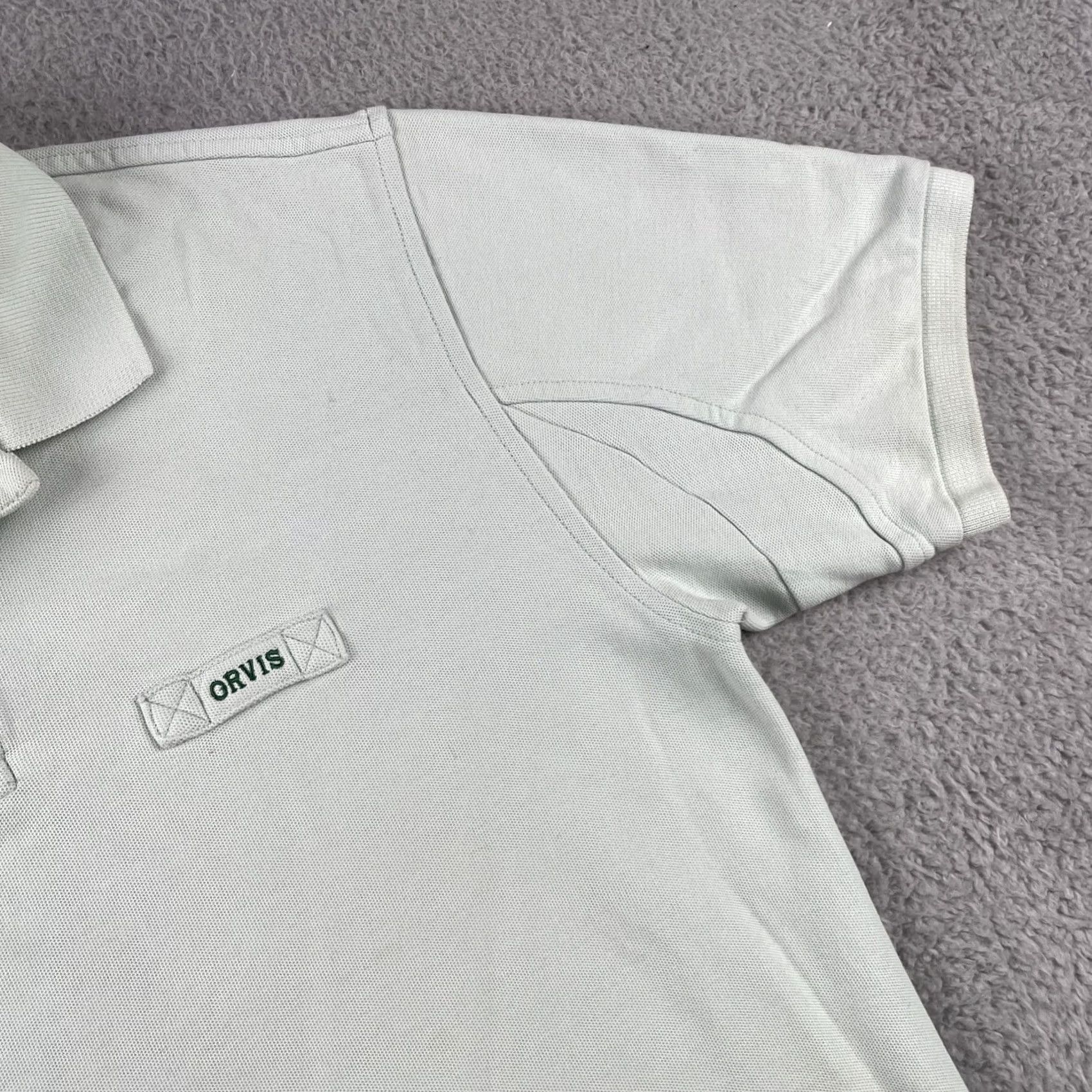 Orvis VINTAGE Orvis Polo Shirt Fly Fishing Knit Cotton Green Medium M Mens Shirt Polo Fly Fishing Cotton Green Medium Mint Green Size US M / EU 48-50 / 2 - 7 Thumbnail