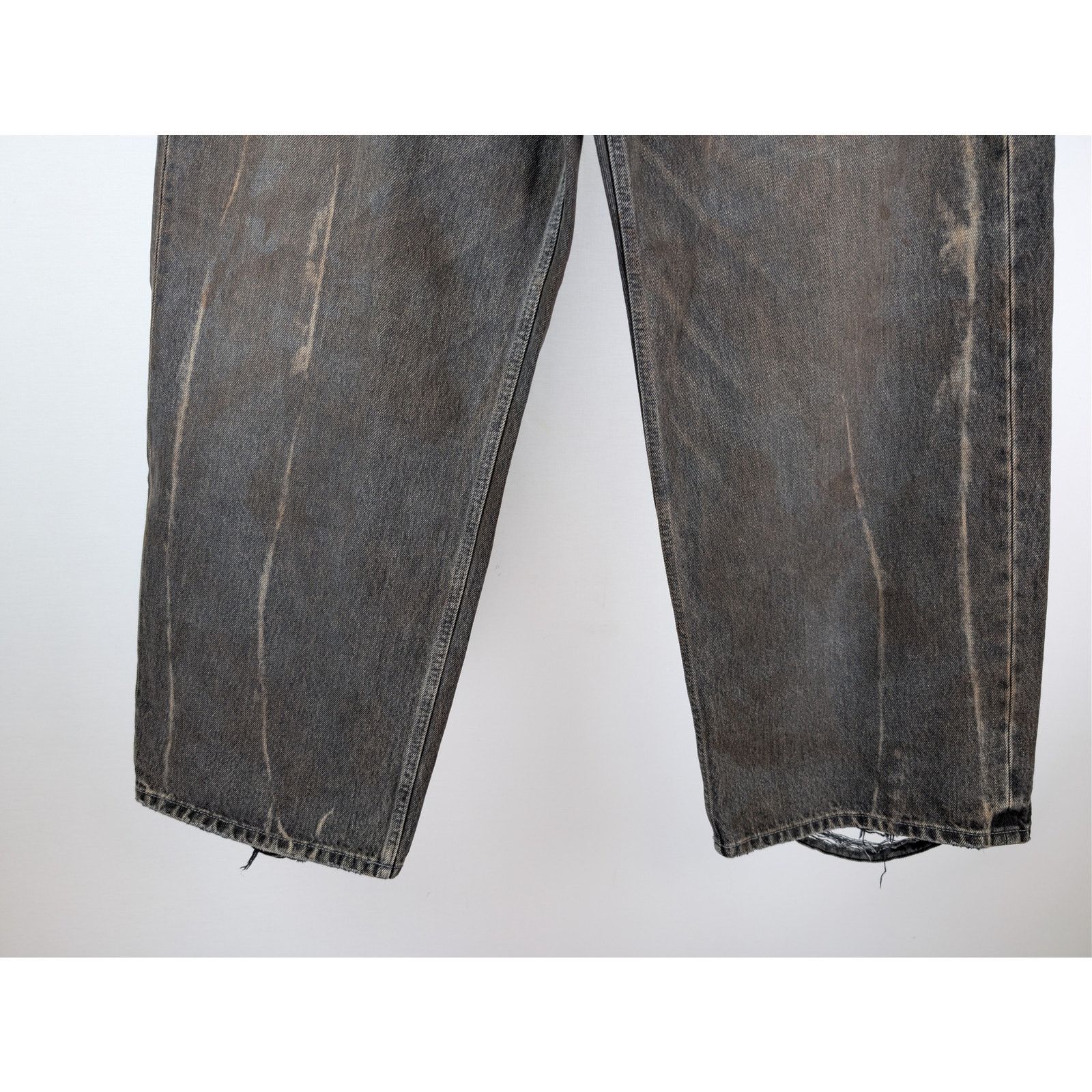 Balenciaga o1rshd1 34-36 Organic Japanese Oversized Denim Baggy Pants Size US 26 / EU 42 - 4 Thumbnail