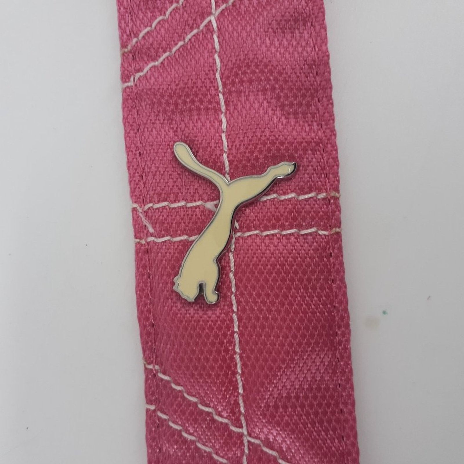 Puma Puma women's Pink Quilted Athletic Belt Silver Tone M L Size ONE SIZE - 5 Thumbnail
