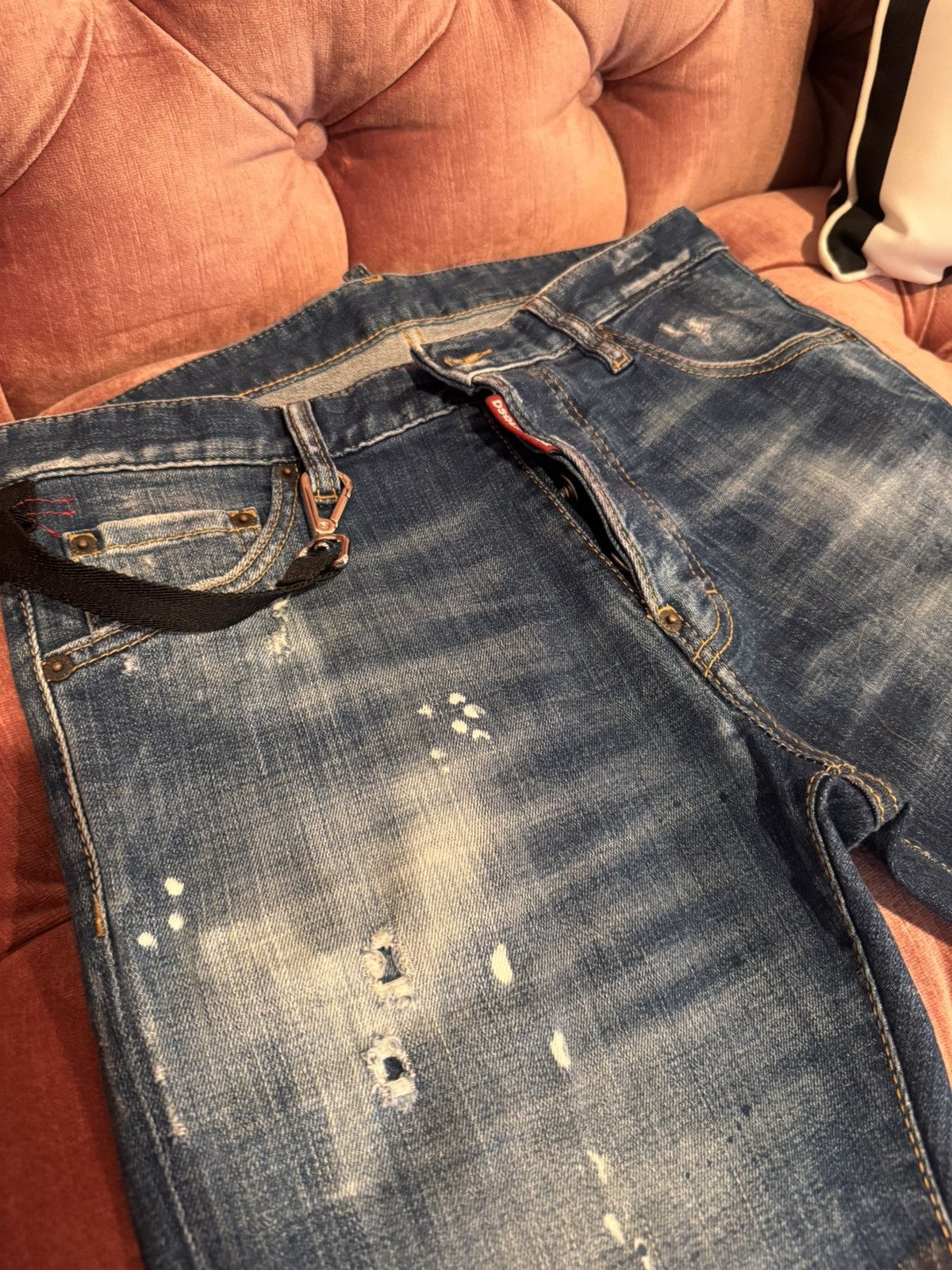 Dsquared2 Dsquared2 blue denim jeans with details Size US 28 / EU 44 - 1 Thumbnail