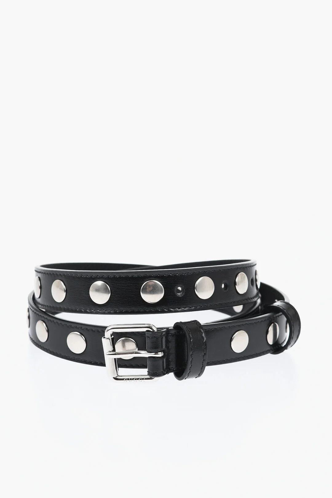Gucci og1mm0326 Size: 80 / Studded Leather Belt in Black Size ONE SIZE - 1 Thumbnail