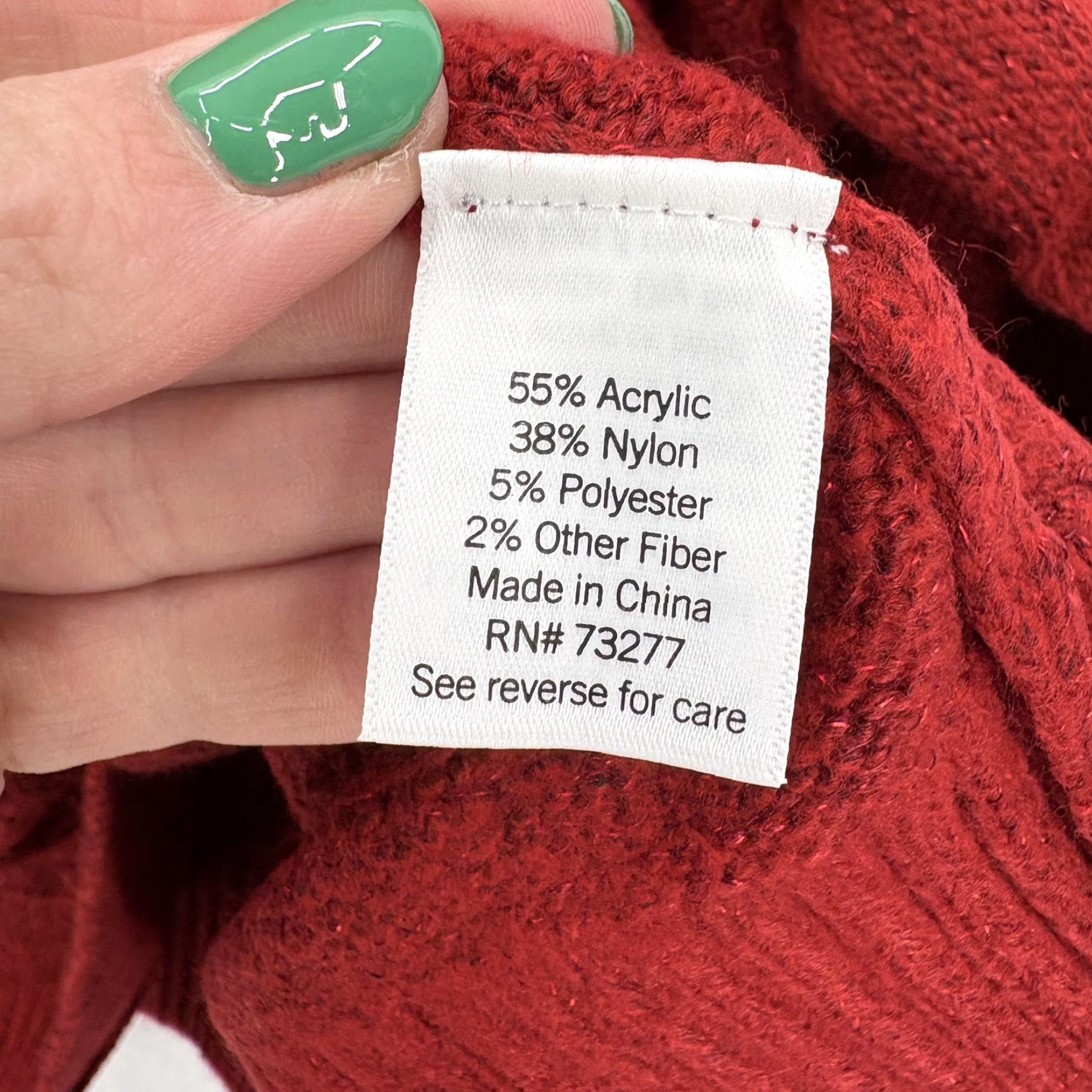 Croft & Barrow Croft & Barrow Sweater Womens 3X Red Cable Knit Crew Neck NWT Extra Cozy Pullover Casual Knit Womens 3X Red Crew Neck Cable Knit Sweater NWT Size XXL / US 16-18 / IT 52-54 - 7 Thumbnail
