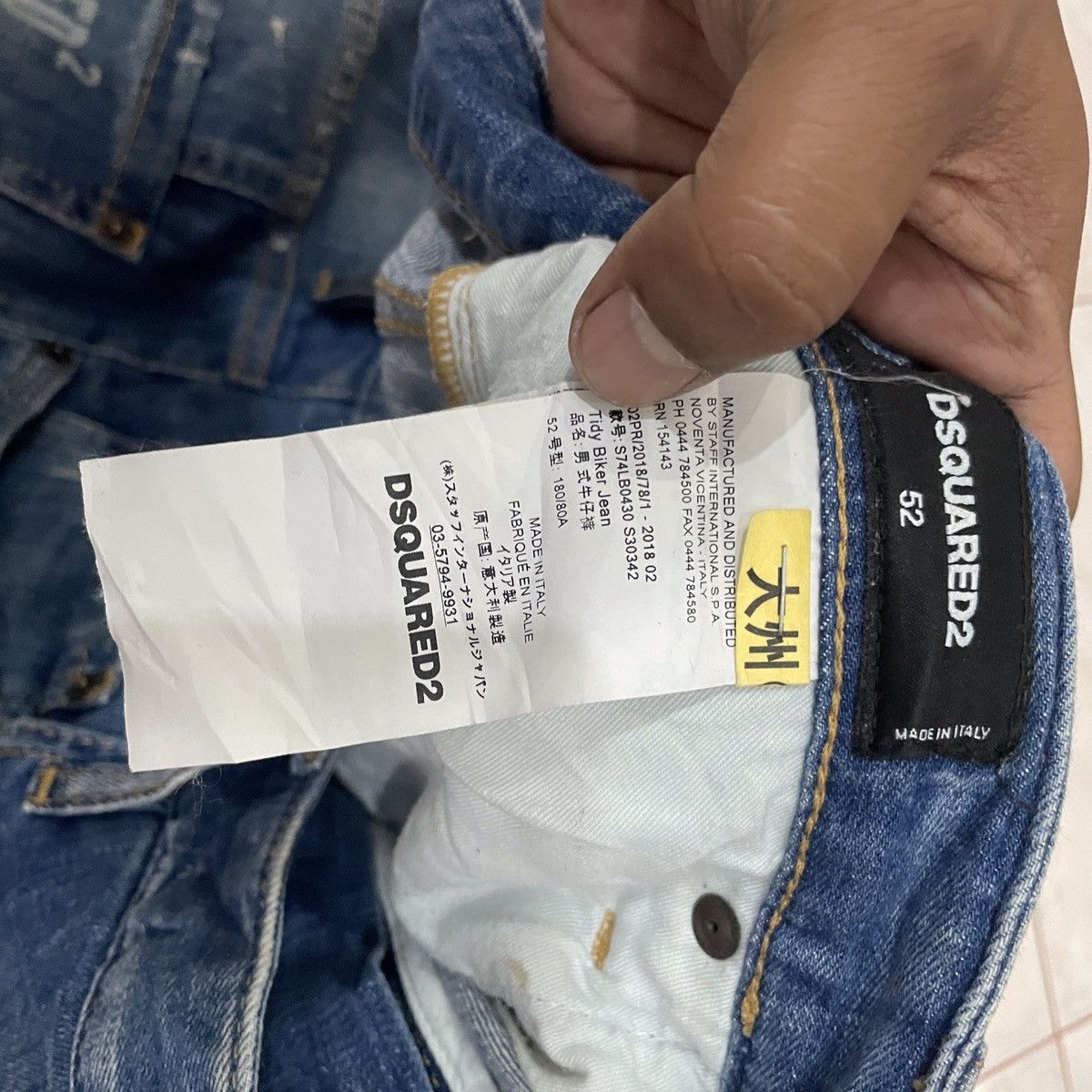 Dsquared2 Vintage Dsquared2 Distressed Motive Denim Jeans Size US 38 / EU 54 - 6 Thumbnail