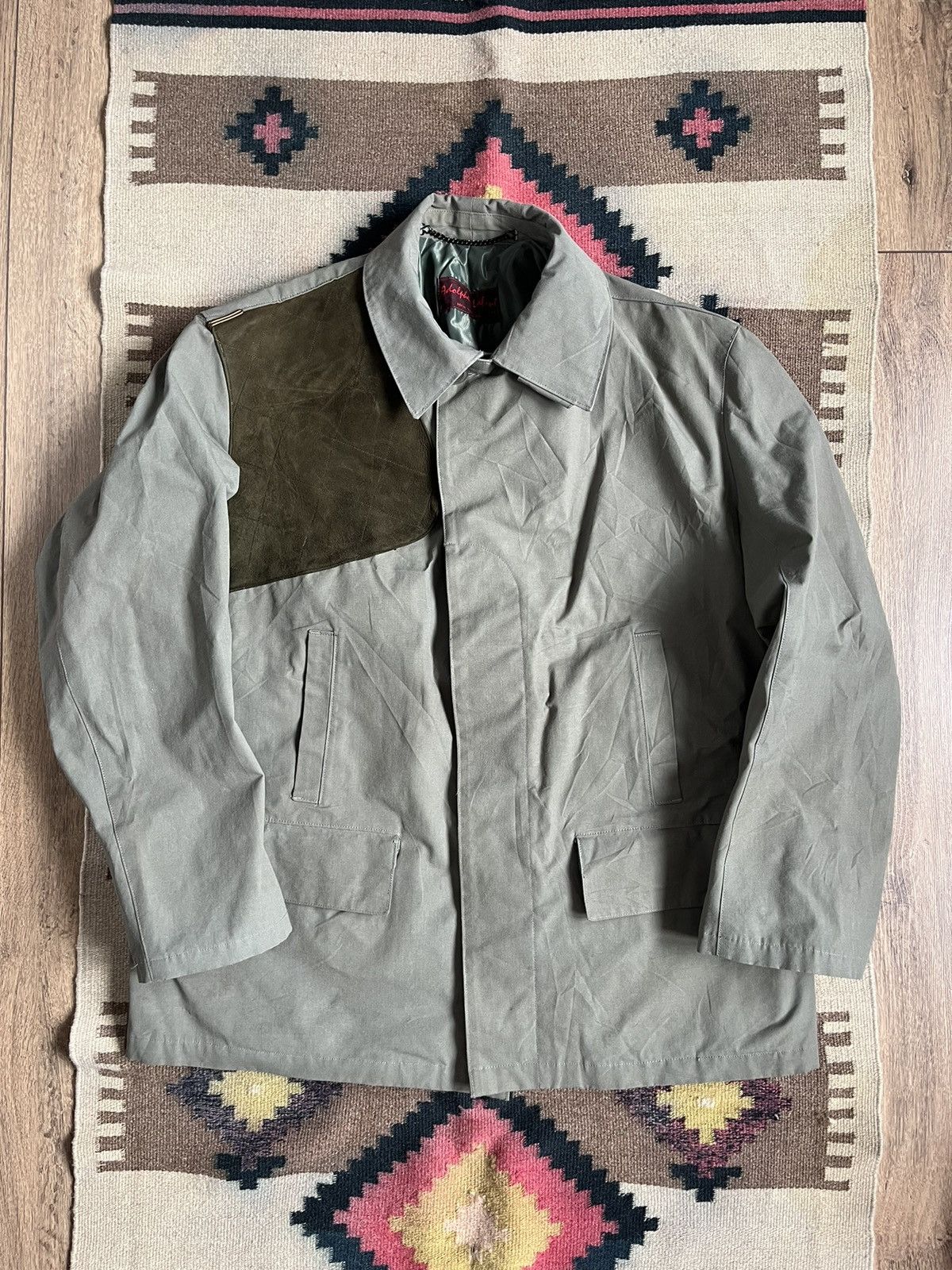 Other Adolphe Lafont 50s Olive Scotchgard France Hunting Jacket Size US L / EU 52-54 / 3 - 1 Thumbnail