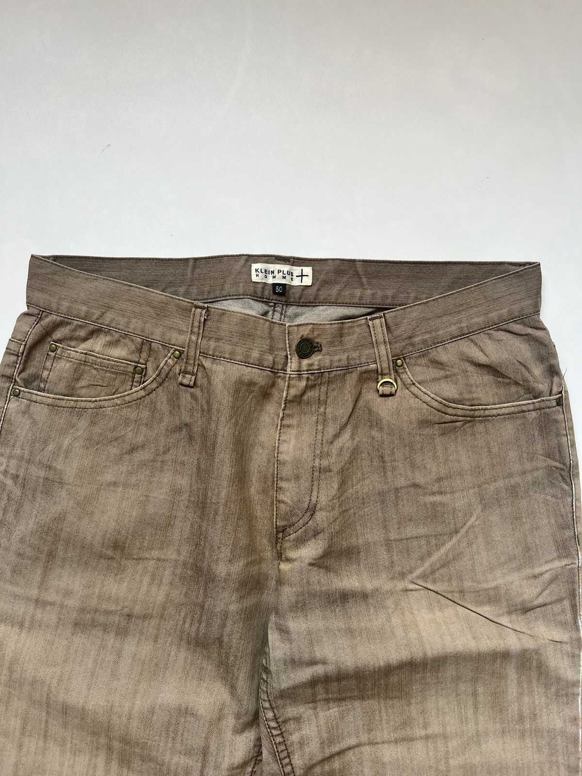Japanese Brand Klein Plus Homme Desert Sand Flared Denim Size US 33 - 5 Thumbnail