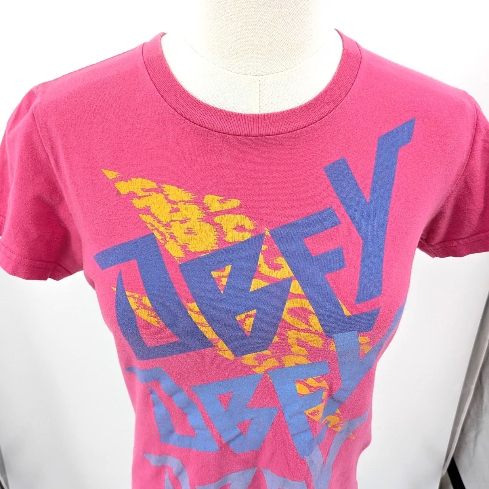 Obey OBEY Pink Logo Print Cotton T-Shirt Streetwear Graphic Tee Womens S Size S / US 4 / IT 40 - 6 Thumbnail