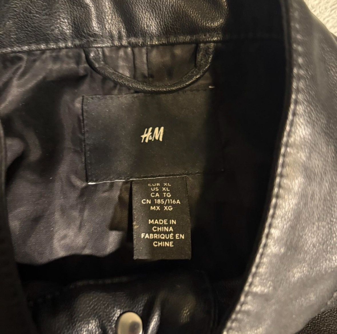 H&M H&M Vegan Leather Motorcycle Jacket US XL Size US XL / EU 56 / 4 - 2 Thumbnail