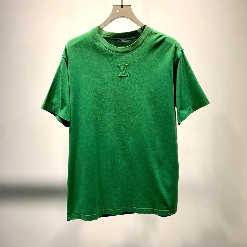 Louis Vuitton Louis Vuitton Men's Green Cotton T-Shirt 0089 Size US XL / EU 56 / 4 - 1 Thumbnail